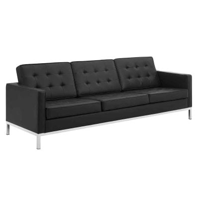 leather sofa modway EEI-4106-SLV-BLK-SET_2_