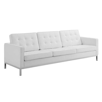 leather sofa modway EEI-4106-SLV-WHI-SET_2_