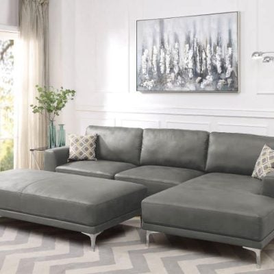 F6429a-poundex-gray-leather-sectional