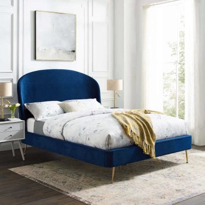 MOD-6131-NAV_10_ velvet upholstered bed