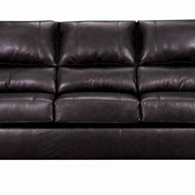 55765 phygia espresso brown leather sofa