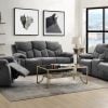 kalen grey chenille sofa set