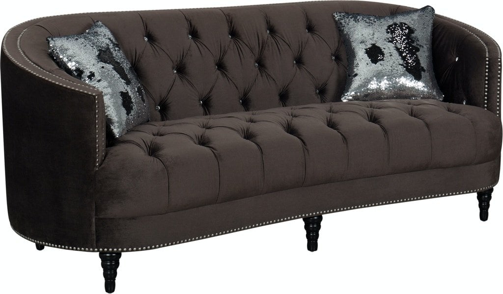 Avonlea Brown Velvet Sofa Set KFROOMS Shop Online Sale