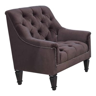 Avonlea brown velvet chair 509153