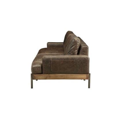 Silchester Brown Leather Sofa Coaster 52475