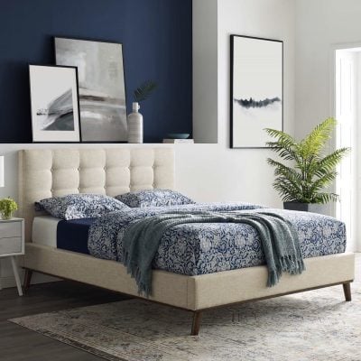Mckenzie tufted platform bed