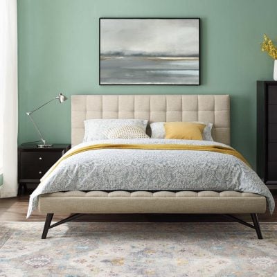 Julia Fabric Platform Bed