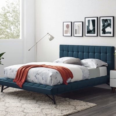 Julia Fabric Platform Bed