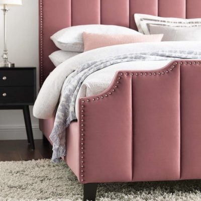 Lucille Velvet Platform Bed