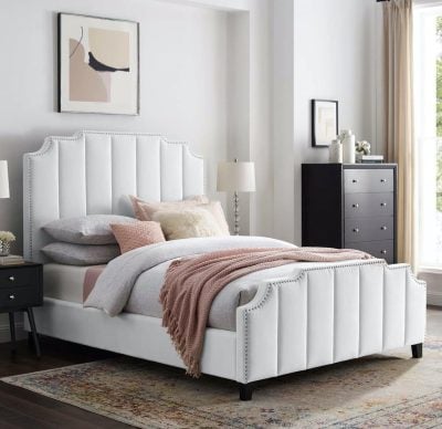 Lucille Velvet Platform Bed