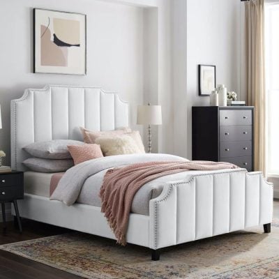 Lucille Velvet Platform Bed