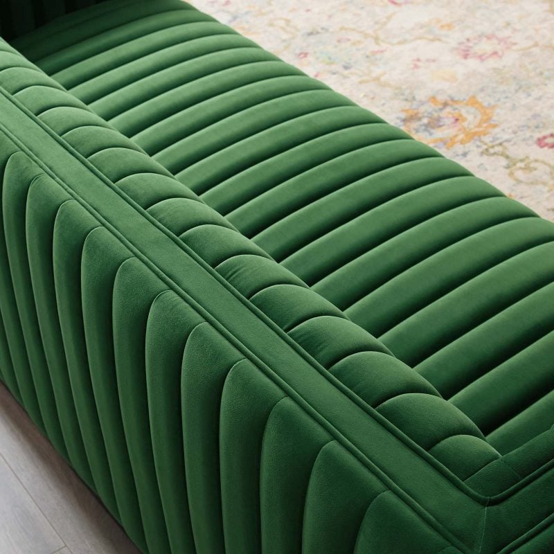 Conjure green velvet sofa