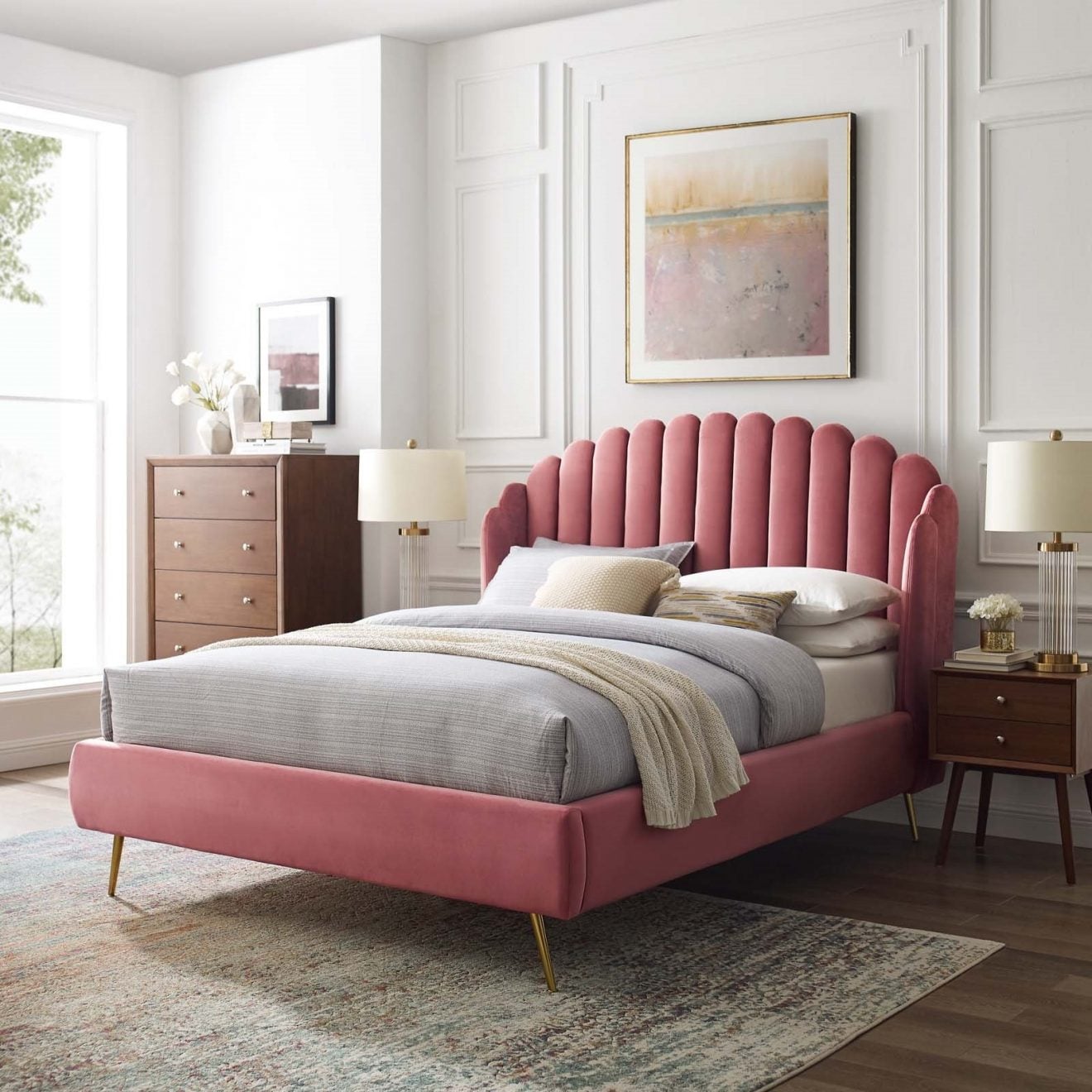 Modway Lana Velvet Bed