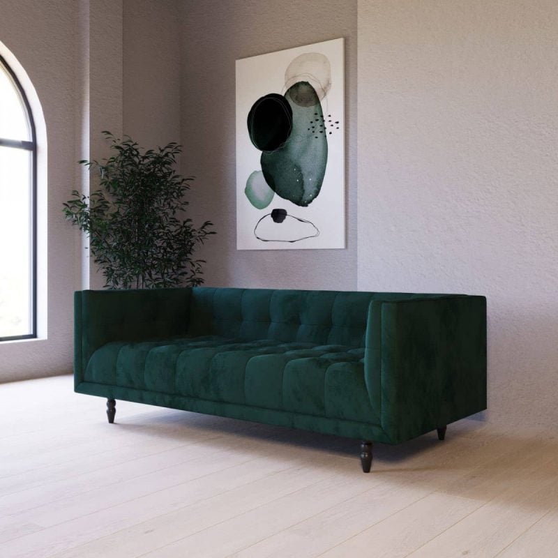 morrow dark olive green sofa