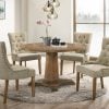 Yotam Salvaged Round Oak Wood Dining Set