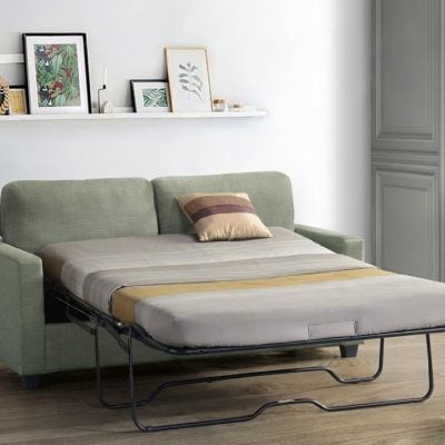 zenas-light-green-fabric-sofa-with-sleeper-by-acme