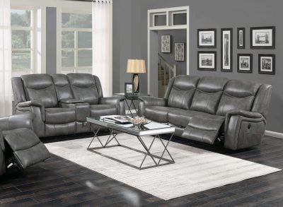Conrad reclining sofa and loveseat Coaster 650354-S2
