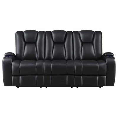 Delange reclining leather sofa by Coaster 601741P