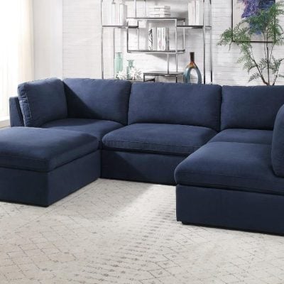 Crosby blue modular sectional sofa