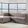 Sullivan Contemporary Velvet Sectional Couch With Chase