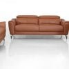 Danis top grain cognac leather sofa set