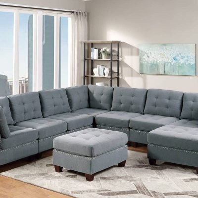 Sectional 4 Milheim gray sectional sofa