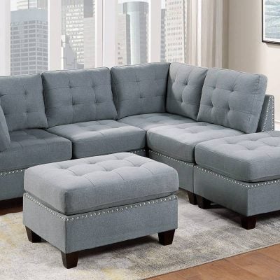 Sectional 1 Milheim gray sectional sofa