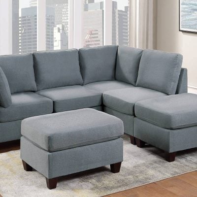 Sectional 1 Gray Modular Sectional Sofa f6484 , f6485 , f6486