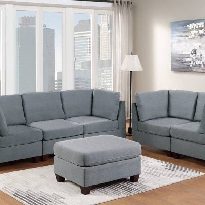 Gray Modular Sectional Sofa f6484 , f6485 , f6486