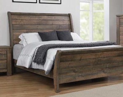 Frederick rustic sleigh bed