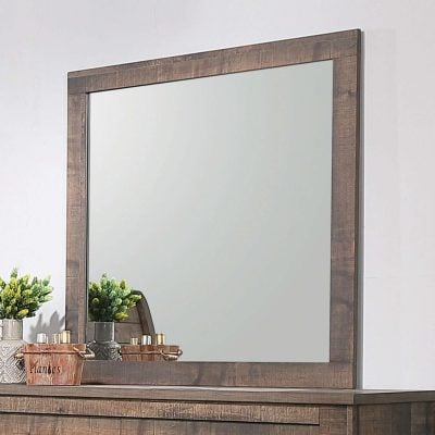 Frederick Rustic Wood Mirror