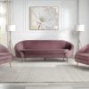 abey pink velvet sofa set