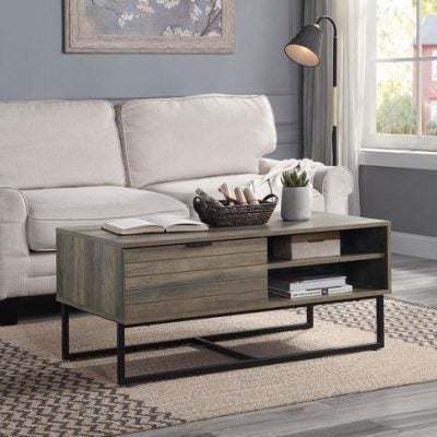 Homare Rustic oak Wood Coffee Table