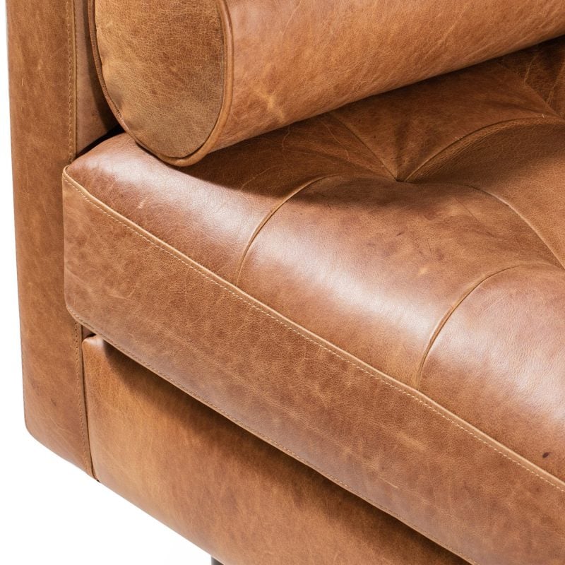 Roma Italian Cognac Leather Sofa