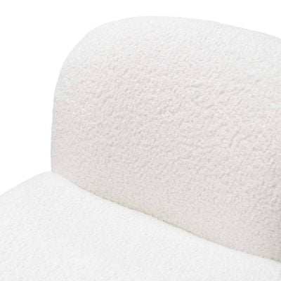 Simone Curved White Chair By Diamond Sofa