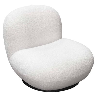 Simone Curved White Chair By Diamond Sofa
