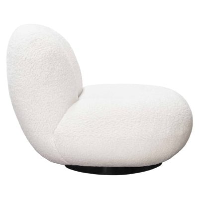 Simone Curved White Chair By Diamond Sofa