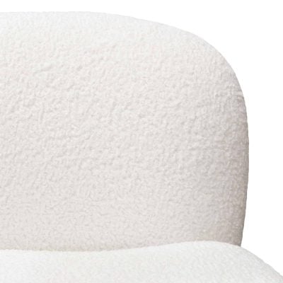 Simone Curved White Chair By Diamond Sofa