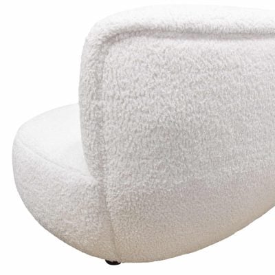 Simone Curved White Sofa By Diamond Sofa