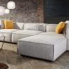 Vice light grey 4 Pc Sectional Sofa
