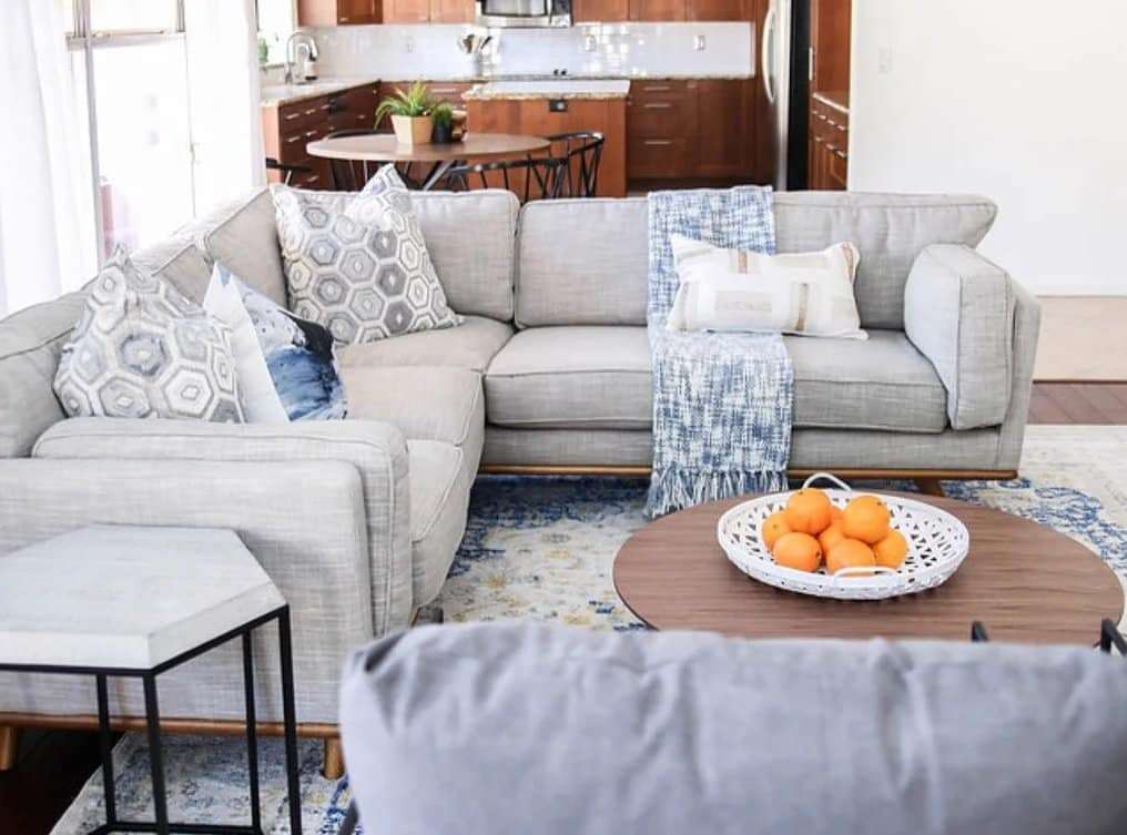 Macadamia Light Grey Sectional Sofa