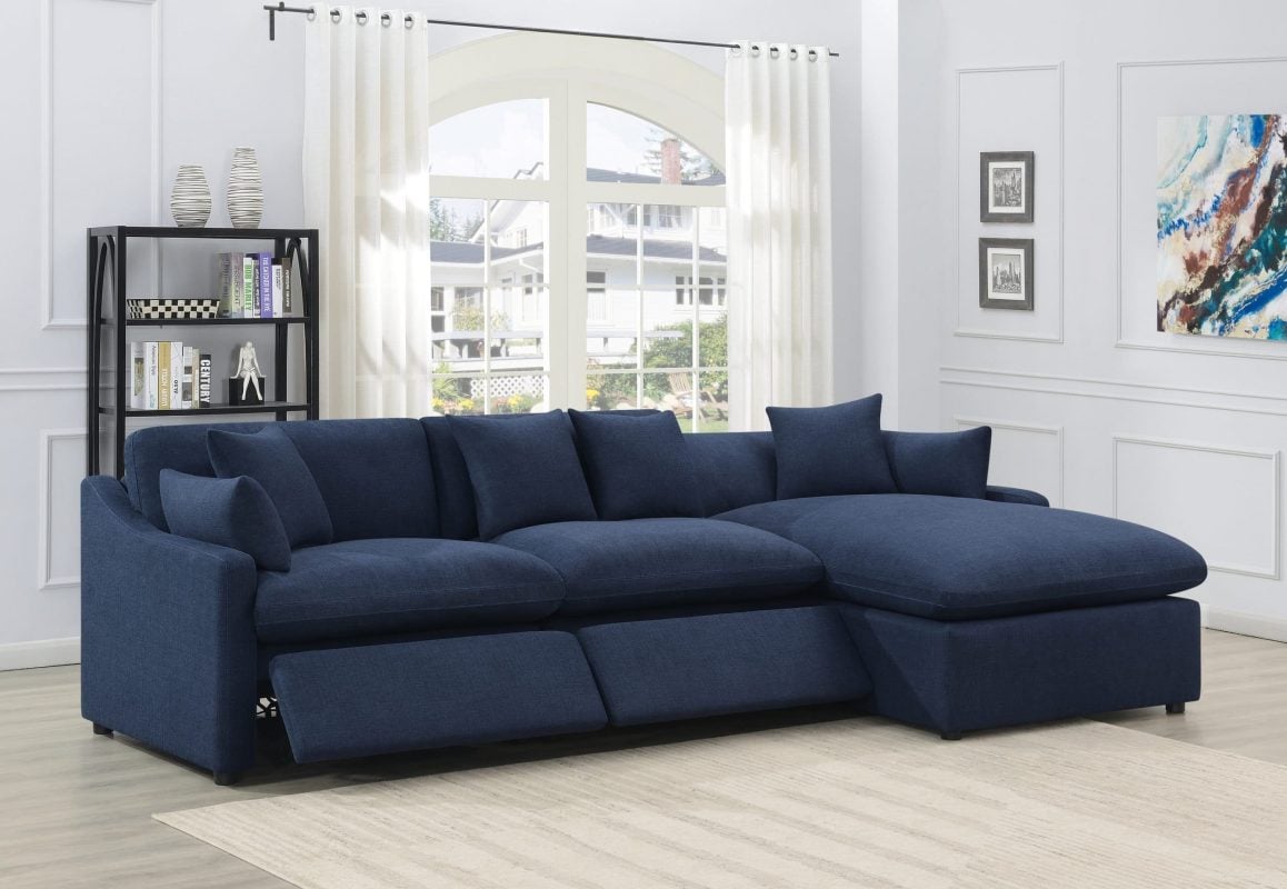 Destino Blue Sectional Sofa 651551P-S3