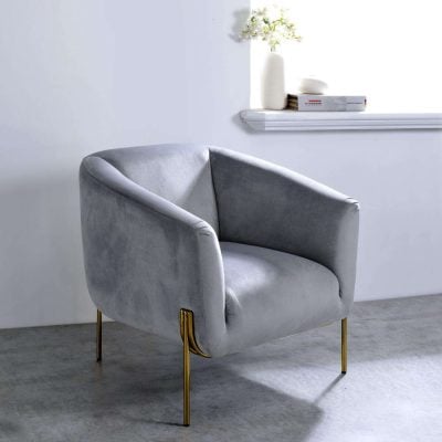 Carlson Velvet & Gold Chair