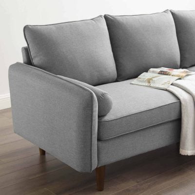 Revive small grey sectional sofa