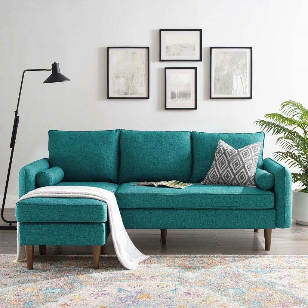 Revive small green sectional sofa