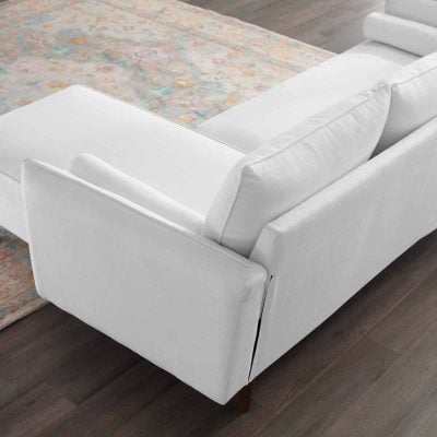 Revive small white sectional sofa