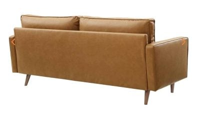 valour cognac leather sofa modway EEI-3765-TAN