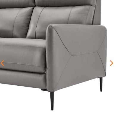 Huxley Gray Leather Sofa EEI-4561-GRY