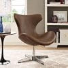 Helm Leather Lounge Chair EEI-1804-BRN