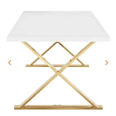 Sector Gold And White Dining Table